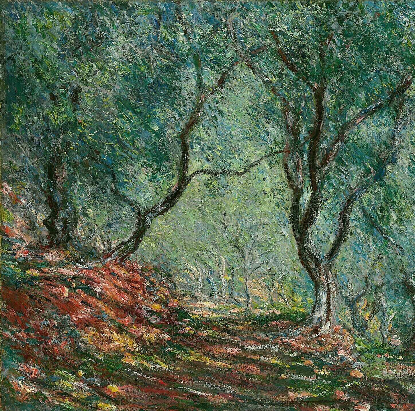 Peinture coloré d'une forêt